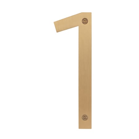 Sure-Loc Hardware Sure-Loc Hardware Stainless Steel House Number 6, No. 1, Satin Brass HNSS6-1 SB
